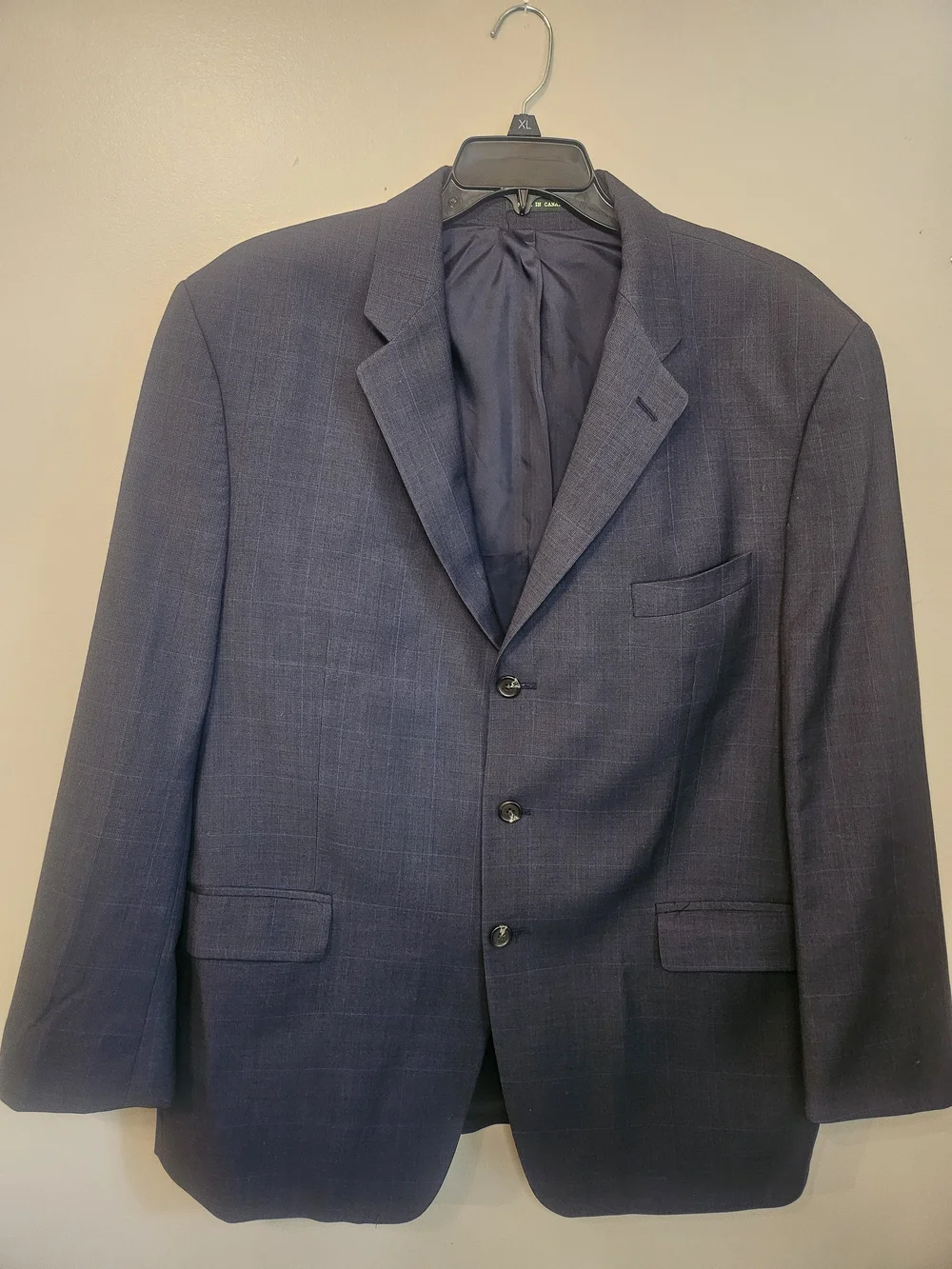 Ralph Lauren Men's Dark Navy Windowpane Sport Coat